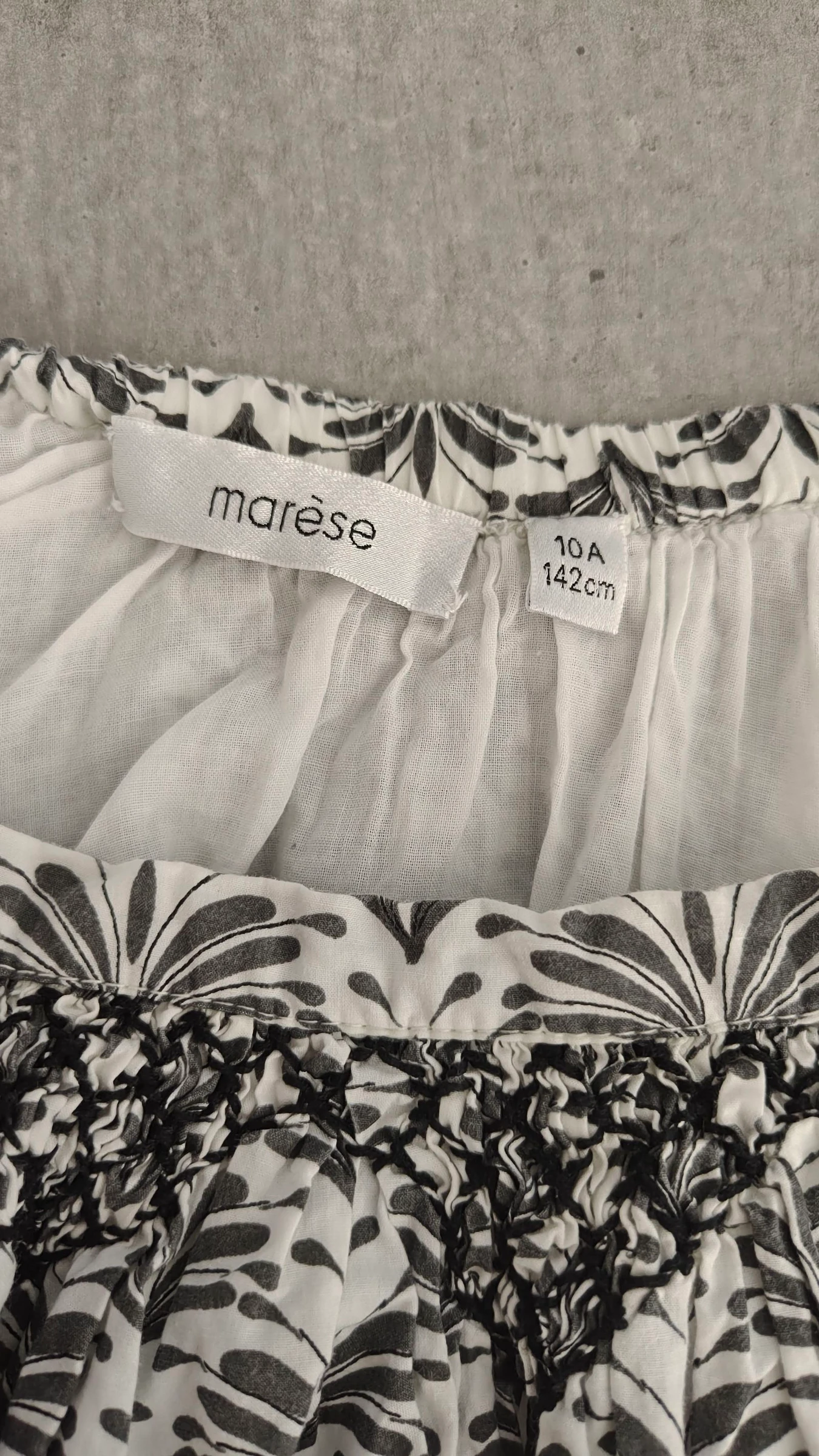 Falda Marèse con motivo gráfico en blanco y negro - 10 años – photo 10
